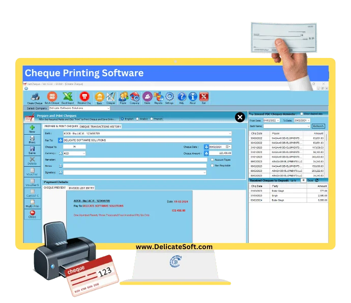 best cheque printing software in Dubai UAE