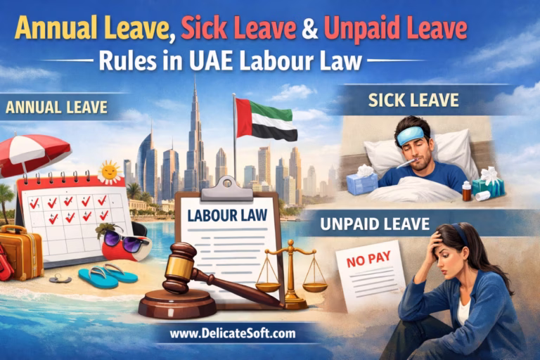annual leave, sick leave uae law