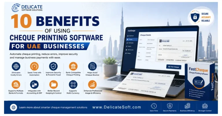 10 benefits of using cheque printing software UAE businesses