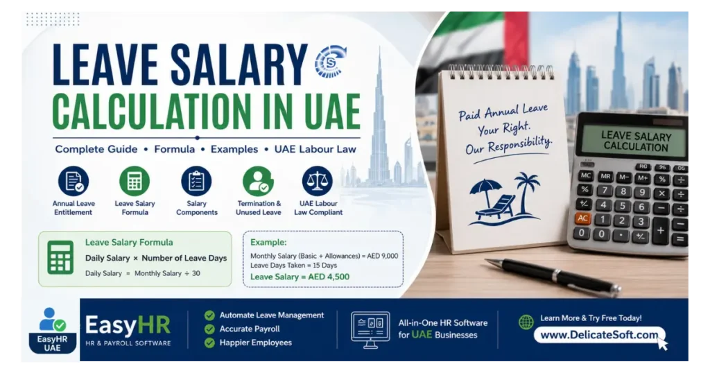 Leave Salary Calculation in UAE, Complete Guide for Employees and Employers (2026)