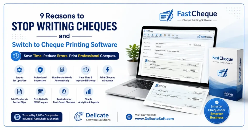 9 Reasons to Stop Writing Cheques by Hand and Use Cheque Printing Software