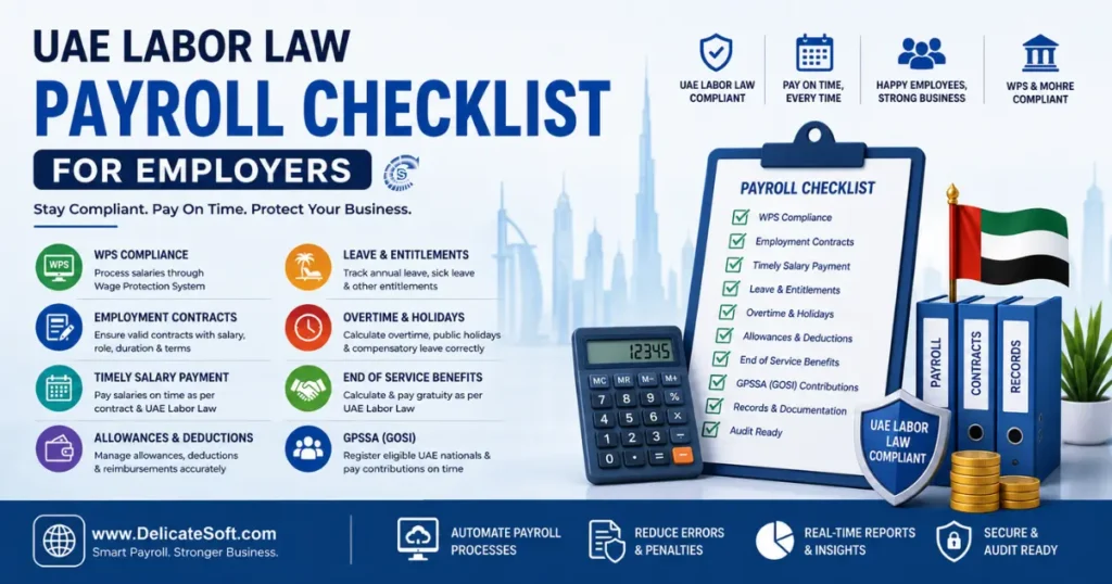 UAE Labour Law Payroll Checklist for Employers: A Guide to UAE Payroll Compliance